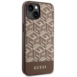 Guess GUHMP14MHGCFSEW iPhone 14 Plus 6.7" brown/brown hard case GCube Stripes MagSafe | Techbox