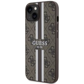 Guess GUHMP14MP4RPSW iPhone 14 Plus 6.7" brown/brown hardcase 4G Printed Stripes MagSafe | Techbox