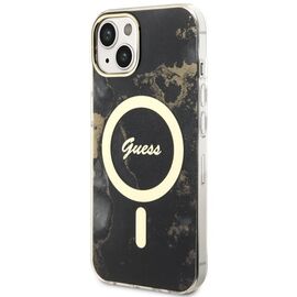 Guess GUHMP14SHTMRSK iPhone 14 6.1" black/black hardcase Golden Marble MagSafe - Apple Cases - Cases - Techbox