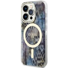Guess GUHMP14XHLEOPWB iPhone 14 Pro Max 6.7" blue/blue hardcase Leopard MagSafe - Apple Cases - Cases - Techbox