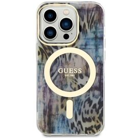 Guess GUHMP14XHLEOPWB iPhone 14 Pro Max 6.7" blue/blue hardcase Leopard MagSafe - Apple Cases - Cases - Techbox