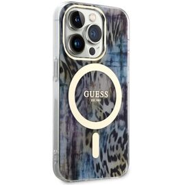 Guess GUHMP14XHLEOPWB iPhone 14 Pro Max 6.7" blue/blue hardcase Leopard MagSafe - Apple Cases - Cases - Techbox