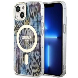 Guess Leopard MagSafe case for iPhone 14 - blue - Uncategorized Cases (2) - Cases - Techbox