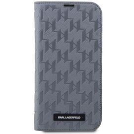 Karl Lagerfeld KLBKP14LSAKLHPG iPhone 14 Pro 6.1" bookcase silver/silver Saffiano Monogram | Techbox