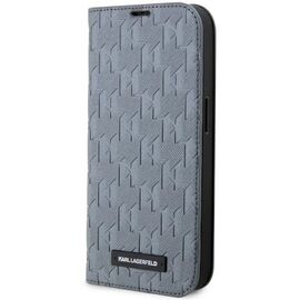 Karl Lagerfeld KLBKP14XSAKLHPG iPhone 14 Pro Max 6.7" bookcase silver/silver Saffiano Monogram - Apple Cases - Cases - Techbox