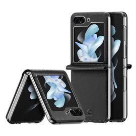 Samsung Galaxy Z Flip5 5G Flip Leather Case Wallet Back Cover Dux Ducis Bril - Black - Samsung Cases - Cases - Techbox