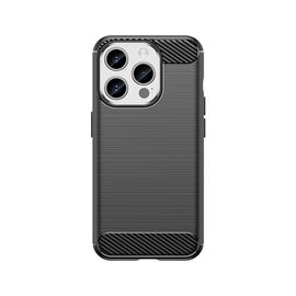 Flexible carbon pattern case for iPhone 15 Pro Carbon Case - black | Techbox