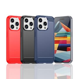 Flexible carbon pattern case for iPhone 15 Pro Carbon Case - black | Techbox