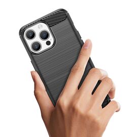 Flexible carbon pattern case for iPhone 15 Pro Carbon Case - blue | Techbox