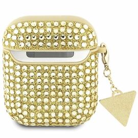 Guess GUA2HDGTPD AirPods 1/2 cover gold/gold Rhinestone Triangle Charm - Smartphone Accessories - Cables & Accessories - Techbox