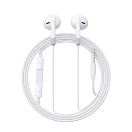 Joyroom JR-EW01 in-ear wired mini jack headphones with remote control - white | Techbox