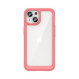 iPhone 15 Plus Outer Space reinforced case with a flexible frame - red | Techbox