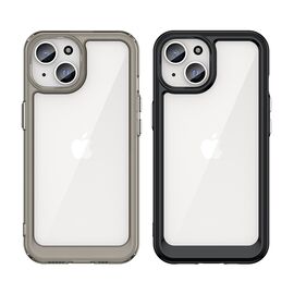iPhone 15 Plus Outer Space reinforced case with flexible frame - transparent | Techbox