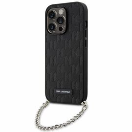 Karl Lagerfeld KLHCP14LSACKLHPK iPhone 14 Pro 6.1" black/black hardcase Saffiano Monogram Chain - Apple Cases - Cases - Techbox