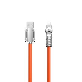 Dudao L24AL USB-A - Lightning angled cable with 180° rotation 30W 1m - orange | Techbox