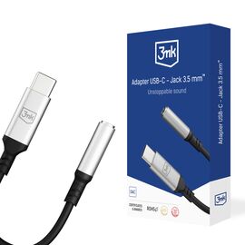 3mk USB-C adapter - 3.5 mm minijack - silver | Techbox