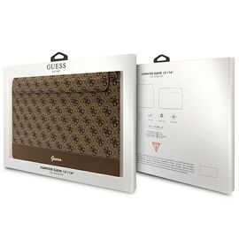 Guess Sleeve GUCS14PS4SGW 14" brown/brown 4G Stripe Metal Logo - Smartphone Accessories - Cables & Accessories - Techbox