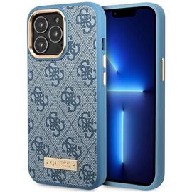 Guess GUHMP14LU4GPRB iPhone 14 Pro 6.1" blue/blue hard case 4G Logo Plate MagSafe - Apple Cases - Cases - Techbox