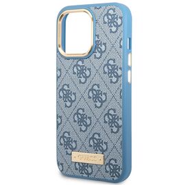 Guess GUHMP14LU4GPRB iPhone 14 Pro 6.1" blue/blue hard case 4G Logo Plate MagSafe - Apple Cases - Cases - Techbox