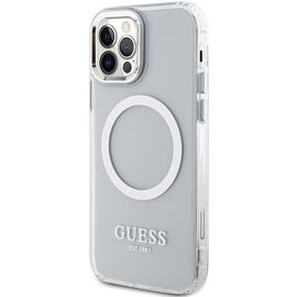 Guess Metal Outline Magsafe case for iPhone 12 / iPhone 12 Pro - silver - Uncategorized Cases (2) - Cases - Techbox