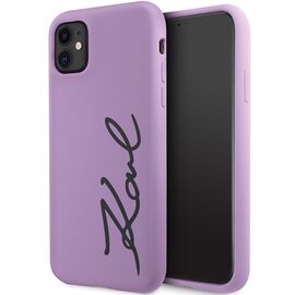 Karl Lagerfeld KLHCN61SKSVGU iPhone 11 / Xr 6.1" purple/purple hardcase Silicone Signature - Uncategorized Cases (2) - Cases - Techbox
