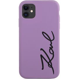 Karl Lagerfeld KLHCN61SKSVGU iPhone 11 / Xr 6.1" purple/purple hardcase Silicone Signature | Techbox