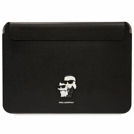 Karl Lagerfeld Saffiano Karl&amp;Choupette case for a 14" laptop - black | Techbox