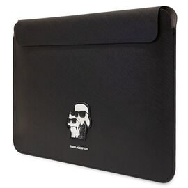 Karl Lagerfeld Saffiano Karl&amp;Choupette case for a 14" laptop - black | Techbox