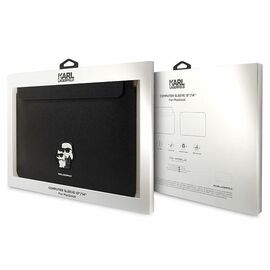 Karl Lagerfeld Saffiano Karl&amp;Choupette case for a 14" laptop - black | Techbox
