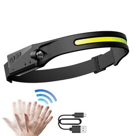 LED headlamp with IPX4 motion sensor USB-C 1200 mAh - black - Uncategorized Screen Protection (2) - Screen & Camera Protection - Techbox