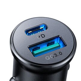 Joyroom JR-CCN05 30W USB-A USB-C mini car charger - black | Techbox