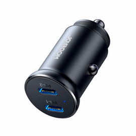 Joyroom JR-CCN06 30W 2x USB-C mini car charger metal - black | Techbox