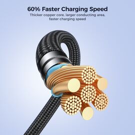 Joyroom Pioneer Series SA31-AC6 USB-A / USB-C cable 100W 1.2m - black - Cables & Adapters - Cables & Accessories - Techbox