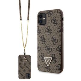 Guess GUHCN61P4TDSCPW Case for iPhone 11 / Xr - Brown Crossbody 4G Metal Logo |  Techbox