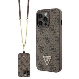 Guess GUHCP13LP4TDSCPW Case for iPhone 13 Pro / 13 - Brown Crossbody 4G Metal Logo |  Techbox