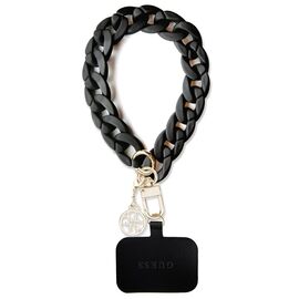 Guess GUOUCBMC4MK Universal Big Hand Strap case - black Acrylic 4G Charm | Techbox