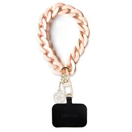 Guess GUOUCBMC4MP Universal Big Hand Strap case - pink Acrylic 4G Charm - Smartphone Accessories - Cables & Accessories - Techbox