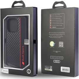 Audi Carbon Fiber Stripe iPhone 13 Pro / 13 6.1" black/black hardcase AUS-TPUPCIP13P-R8/D1-BK | Techbox