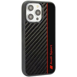 Audi Carbon Fiber Stripe iPhone 14 Pro 6.1" black/black hardcase AUS-TPUPCIP14P-R8/D1-BK | Techbox