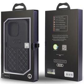 Audi Genuine Leather iPhone 13 Pro / 13 6.1" black/black hardcase AU-TPUPCIP13P-Q8/D1-BK | Techbox