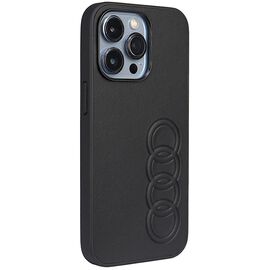 Audi Synthetic Leather iPhone 13 Pro / 13 6.1" black/black hardcase AU-TPUPCIP13P-TT/D1-BK | Techbox