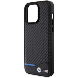 BMW Leather Carbon case for iPhone 15 Pro Max - black | Techbox