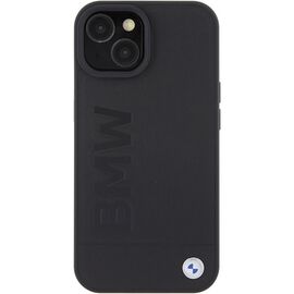 BMW MagSafe Leather Hot Stamp case for iPhone 15 Plus - black - Apple Cases - Cases - Techbox