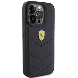 Ferrari Quilted Metal Logo case for iPhone 15 Pro - black | Techbox