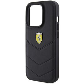 Ferrari Quilted Metal Logo case for iPhone 15 Pro - black | Techbox