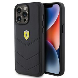 Ferrari Quilted Metal Logo case for iPhone 15 Pro Max - black | Techbox