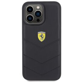 Ferrari Quilted Metal Logo case for iPhone 15 Pro Max - black | Techbox