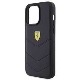 Ferrari Quilted Metal Logo case for iPhone 15 Pro Max - black | Techbox