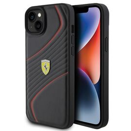 Ferrari Twist Metal Logo case for iPhone 15 Plus - black | Techbox