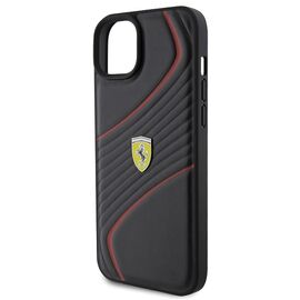 Ferrari Twist Metal Logo case for iPhone 15 Plus - black | Techbox